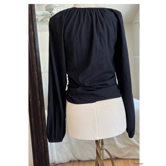 Reformation Gloria Black Side Zip Top - Picture 4 of 4